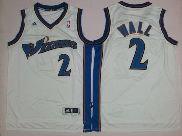  NBA Washington Wizards 2 John Wall New Revolution 30 Swingman White Jersey